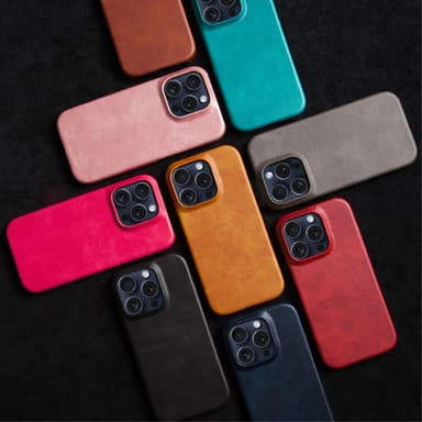 SKALO iPhone 16 Pro PU-nahkainen Suojakuori - Musta