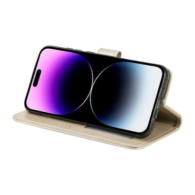 SKALO iPhone 16 Mandala lompakkokotelo - Kulta