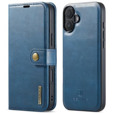 DG MING iPhone 16 Plus 2-in-1 magneetti lompakkokotelo - Sininen
