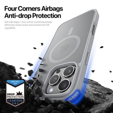 DUX DUCIS iPhone 16 Pro Max Yind Series Matta viimeistely Suojakuori - Harmaa