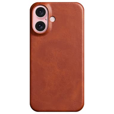 SKALO iPhone 16 PU-nahkainen Suojakuori - Ruskea