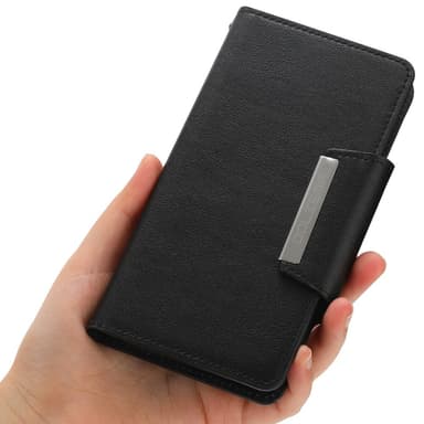 SKALO iPhone 16 Pro DOLIZMA 2 in 1 magneettinen lompakkokotelo - Musta