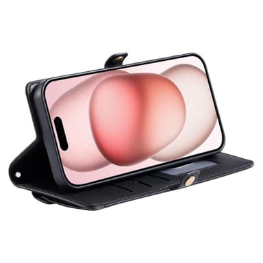 SKALO iPhone 16 Evelope Clutch 5-Lokeroa - Musta