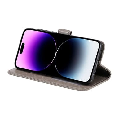 SKALO iPhone 16 Plus Mandala lompakkokotelo - Harmaa