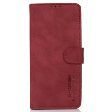 SKALO iPhone 16 Pro KHAZNEH Lompakkokotelo PU-nahasta - Punainen