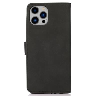 SKALO iPhone 16 Pro Max KHAZNEH Lompakkokotelo PU-nahasta - Musta