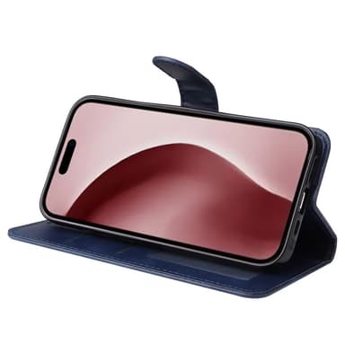 SKALO iPhone 16 Pro PU-nahkainen Lompakkokotelo - Sininen