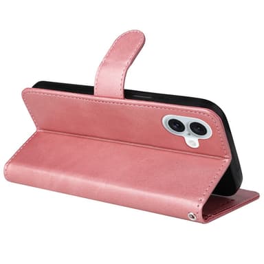 SKALO iPhone 16 Plus PU-nahkainen Lompakkokotelo - Pinkki