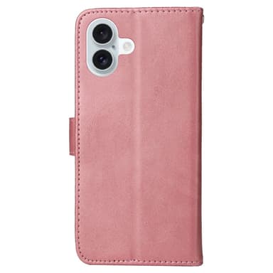 SKALO iPhone 16 Plus PU-nahkainen Lompakkokotelo - Pinkki