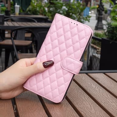 SKALO iPhone 16 Plus BINFEN COLOR Tikattu Lompakko - Pinkki