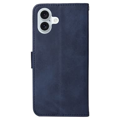 SKALO iPhone 16 Plus PU-nahkainen Lompakkokotelo - Sininen