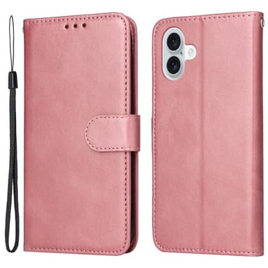 SKALO iPhone 16 Plus PU-nahkainen Lompakkokotelo - Pinkki