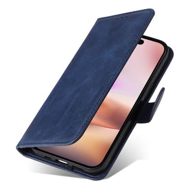 SKALO iPhone 16 Plus PU-nahkainen Lompakkokotelo - Sininen