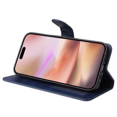 SKALO iPhone 16 Plus PU-nahkainen Lompakkokotelo - Sininen