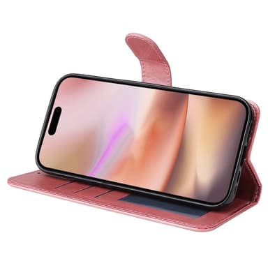 SKALO iPhone 16 Plus PU-nahkainen Lompakkokotelo - Pinkki
