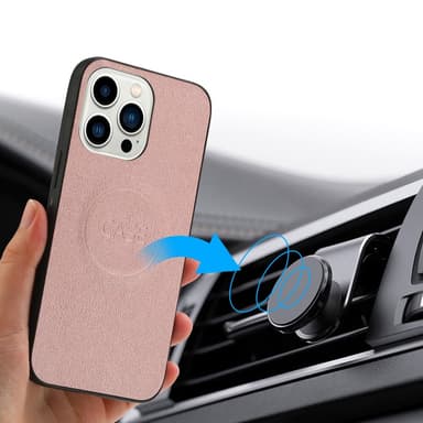 SKALO iPhone 16 Pro DOLIZMA 2 in 1 magneettinen lompakkokotelo - Ruusukulta