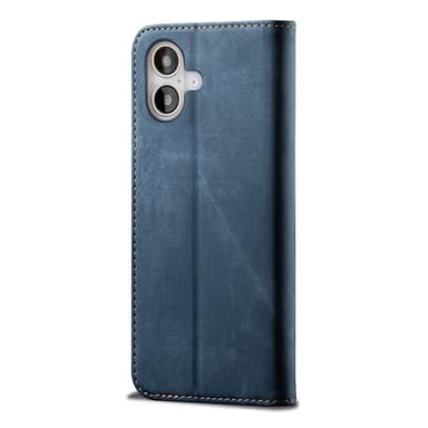 SKALO iPhone 16 Plus Jeans Lompakkokotelo - Sininen