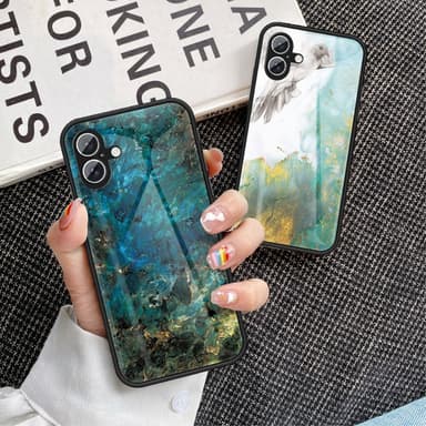 SKALO iPhone 16 Plus Marmori karkaistu lasi TPU-suojakuori - #2