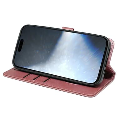 SKALO iPhone 16 Plus Lompakkokotelo PU-nahkaa - Ruusukulta