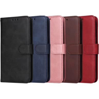 SKALO iPhone 16 Plus PU-nahkainen Lompakkokotelo - Punainen