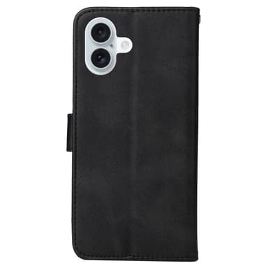 SKALO iPhone 16 Plus PU-nahkainen Lompakkokotelo - Musta