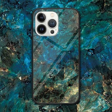 SKALO iPhone 16 Pro Max Marmori karkaistu lasi TPU-suojakuori - #1