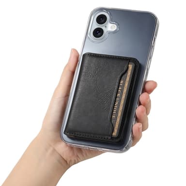DENIOR iPhone 16 D12 Kuori+Lompakko - Musta