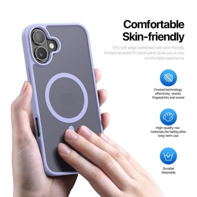 DUX DUCIS iPhone 16 Plus Yind Series Matta viimeistely Suojakuori - Violetti