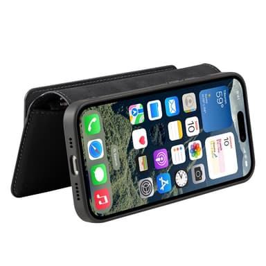 CASENEO iPhone 16 MW-02 Lompakkokotelo PU-nahkaa - Musta