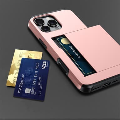 SKALO iPhone 16 Pro Armor Suojakuori korttikotelo - Musta