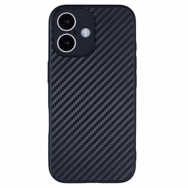 SKALO iPhone 16 Carbon Fiber TPU-suojakuori - Musta