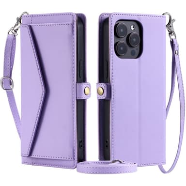 SKALO iPhone 16 Pro Max Evelope Clutch 5-Lokeroa - Violetti