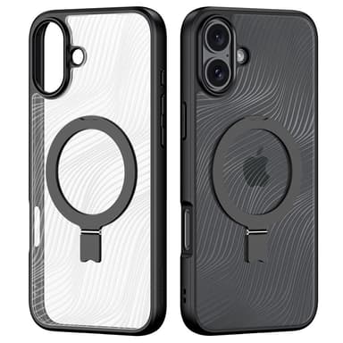 DUX DUCIS iPhone 16 Plus Aimo Series Metallisella Jalustalla Suojakuori - Musta