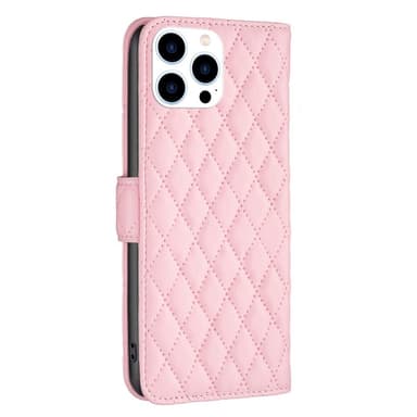 SKALO iPhone 16 Pro BINFEN COLOR Tikattu Lompakko - Pinkki
