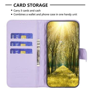 SKALO iPhone 16 Plus BINFEN COLOR Tikattu Lompakko - Violetti