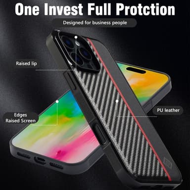 LC.IMEEKE iPhone 16 Pro Carbon Fiber Suojakuori