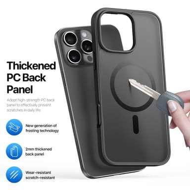 DUX DUCIS iPhone 16 Pro Yind Series Matta viimeistely Suojakuori - Musta