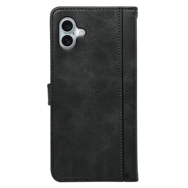 SKALO iPhone 16 Plus Lompakkokotelo PU-nahkaa - Musta