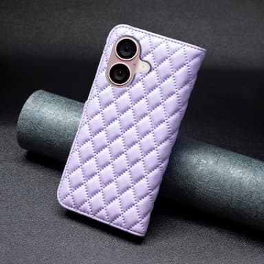 SKALO iPhone 16 Plus BINFEN COLOR Tikattu Lompakko - Violetti