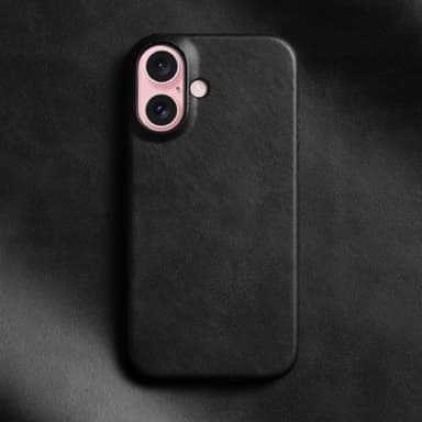 SKALO iPhone 16 PU-nahkainen Suojakuori - Musta