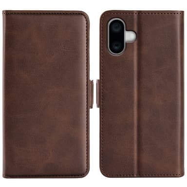 SKALO iPhone 16 Plus Premium Wallet Lompakkokotelo - Ruskea