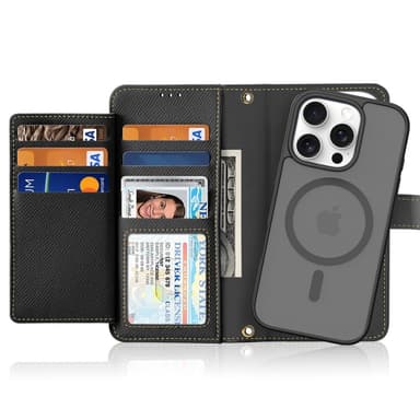 DUX DUCIS iPhone 16 Pro Lawa Series Lompakkokotelo - Musta
