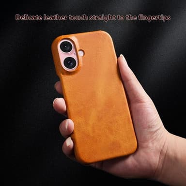 SKALO iPhone 16 PU-nahkainen Suojakuori - Musta