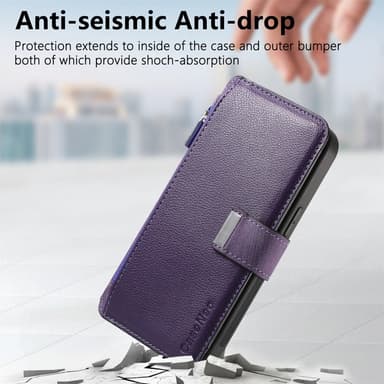 CASENEO iPhone 16 MW-02 Lompakkokotelo PU-nahkaa - Violetti