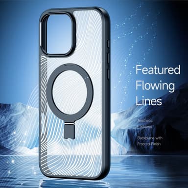 DUX DUCIS iPhone 16 Pro Max Aimo Series Metallisella Jalustalla Suojakuori - Musta