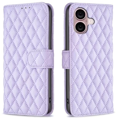 SKALO iPhone 16 Plus BINFEN COLOR Tikattu Lompakko - Violetti
