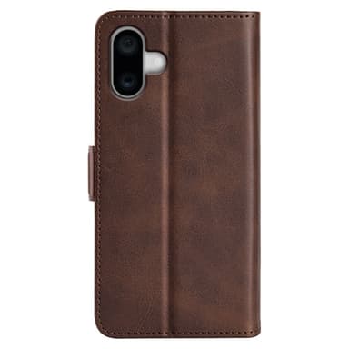 SKALO iPhone 16 Plus Premium Wallet Lompakkokotelo - Ruskea