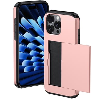 SKALO iPhone 16 Pro Max Armor Suojakuori korttikotelo - Musta