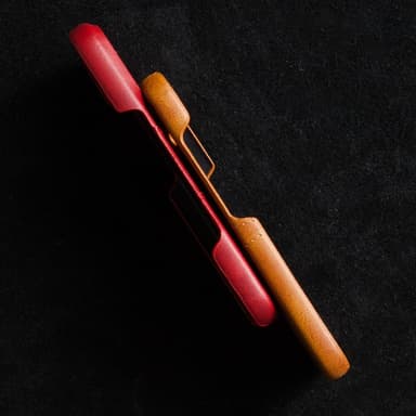 SKALO iPhone 16 Plus PU-nahkainen Korttikotelo - Ruskea