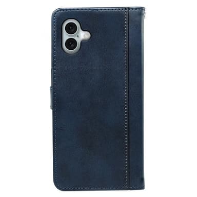 SKALO iPhone 16 Lompakkokotelo PU-nahkaa - Sininen